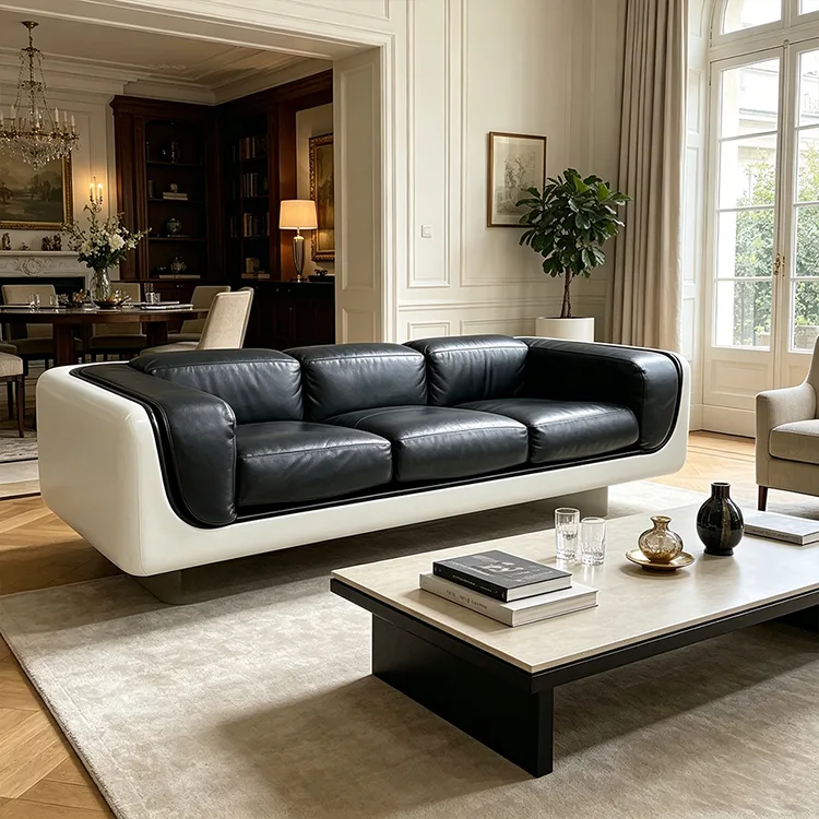Komercinė stiklo pluošto odinė sofa